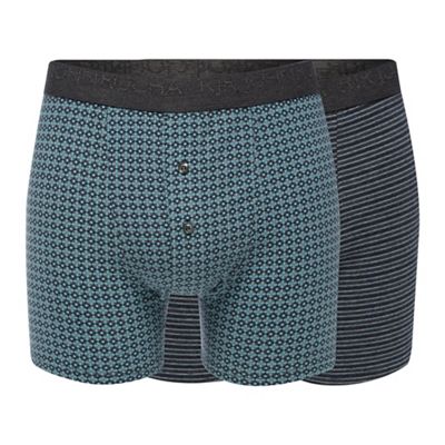 RJR.John Rocha Big and tall pack of two dark grey patterned boxers